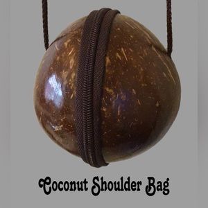 NWT Coconut Shoulder Bag, Handmade in‎ Philippines, Brown